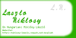laszlo miklosy business card