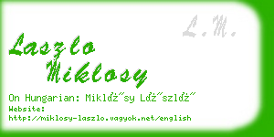 laszlo miklosy business card